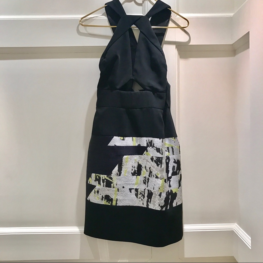 Rare J. Mendel Cut Out Cocktail Dress Size 6